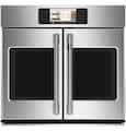 Café - 30" Smart Built-In Single Electric Convection French-Door Wall Oven with Air Fry and Precision Cooking Modes - Stainless Steel
