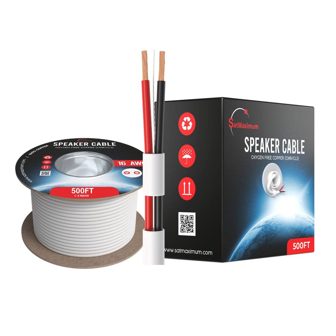 SatMaximum SPEAKER CABLE OXYGEN FREE COPPER (CMR/CL3)  
www.satmaximum.com  
500FT