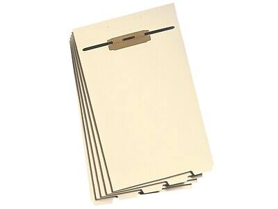 Alt View 2. Smead - Filing Dividers with Fastener, Bottom 1/5-Cut Tab, Legal Size, Manila, 50/Pack - Manila.