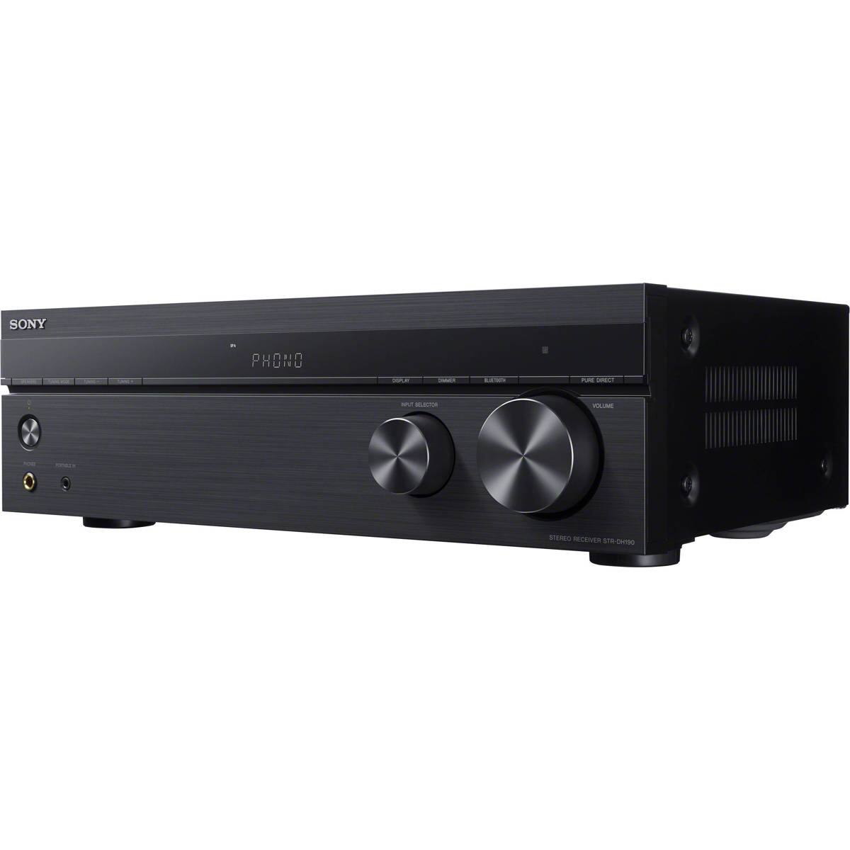 SONY  
PHONO  
DEPLAT  
CAMMER  
ESOOTH  
PLAE  
INPUT SELECTOR  
VOLUME  
STEREO RECEIVER STR-CH190