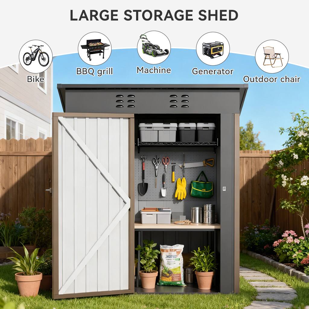 LARGE STORAGE SHED  
Bike BBQ grill Machine Generator Outdoor chair