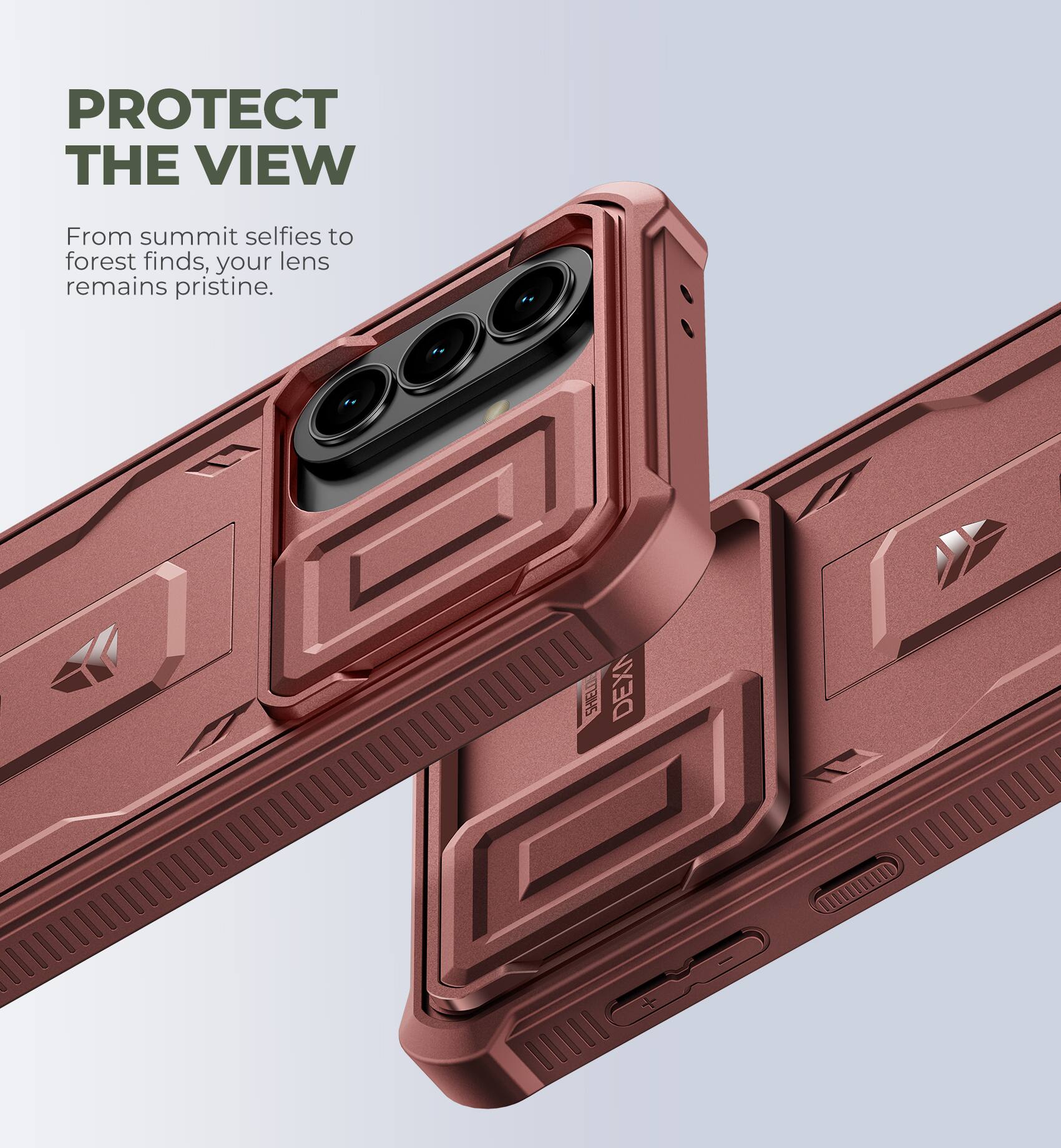 Dexnor Case for Samsung Galaxy A36 5G 2 Front Frame Built-in Magnetic Slide Camera Cover Kickstand Heavy Duty with Screen Protector Kickstand Red