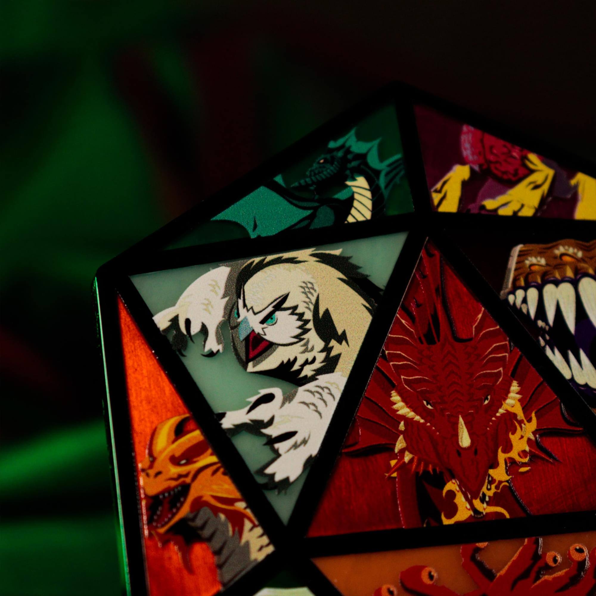 Alt View 3. Dungeons & Dragons - Dungeons & Dragons D20 Die Metal Medallion - Red.