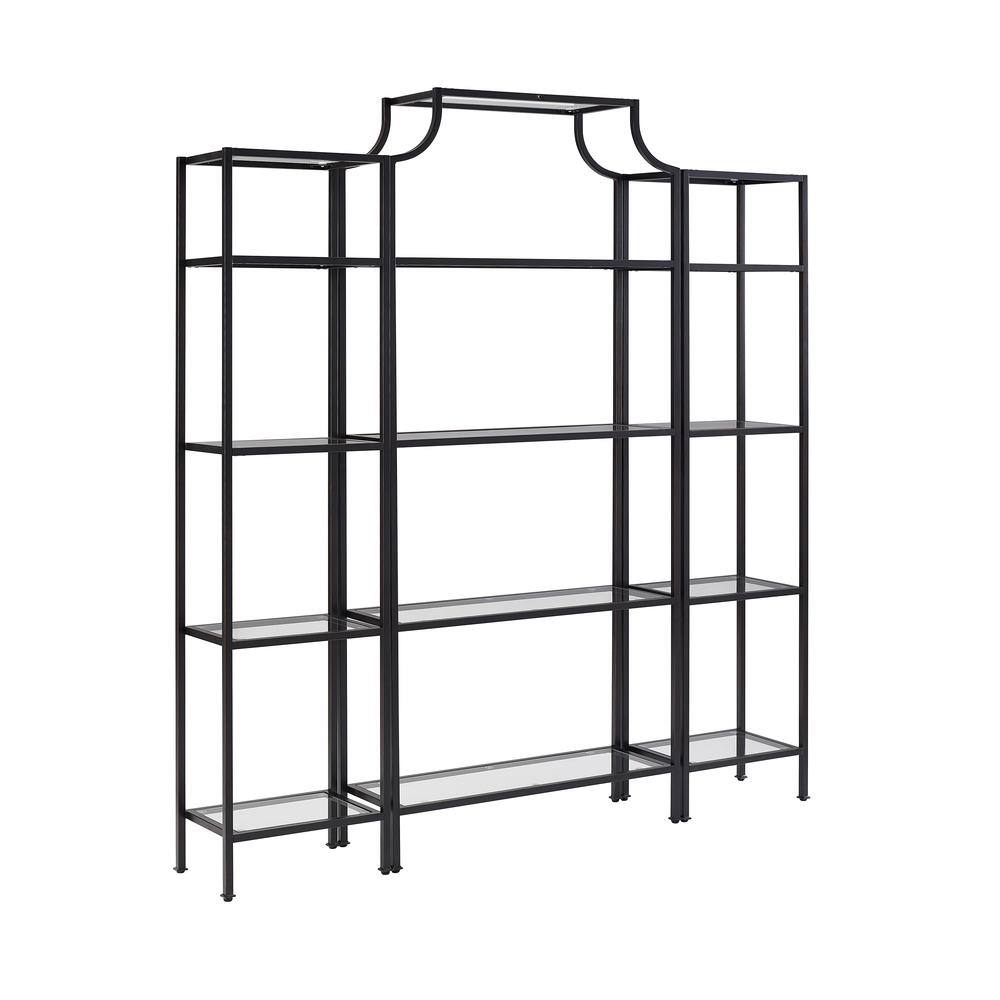 Back. Crosley Furniture - Aimee 3-Piece Etagere Bookcase Set - Large Etagere & 2 Narrow Etageres - Oil Rubbed Bronze.