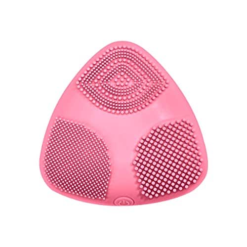 Vulpecula Spade - True Glow by Conair Skinpod Silicone Facial Cleansing Brush with 3 Brush Zones, Battery Operated
