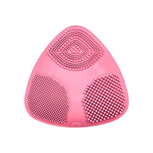 Front. Vulpecula Spade - True Glow by Conair Skinpod Silicone Facial Cleansing Brush with 3 Brush Zones, Battery Operated.