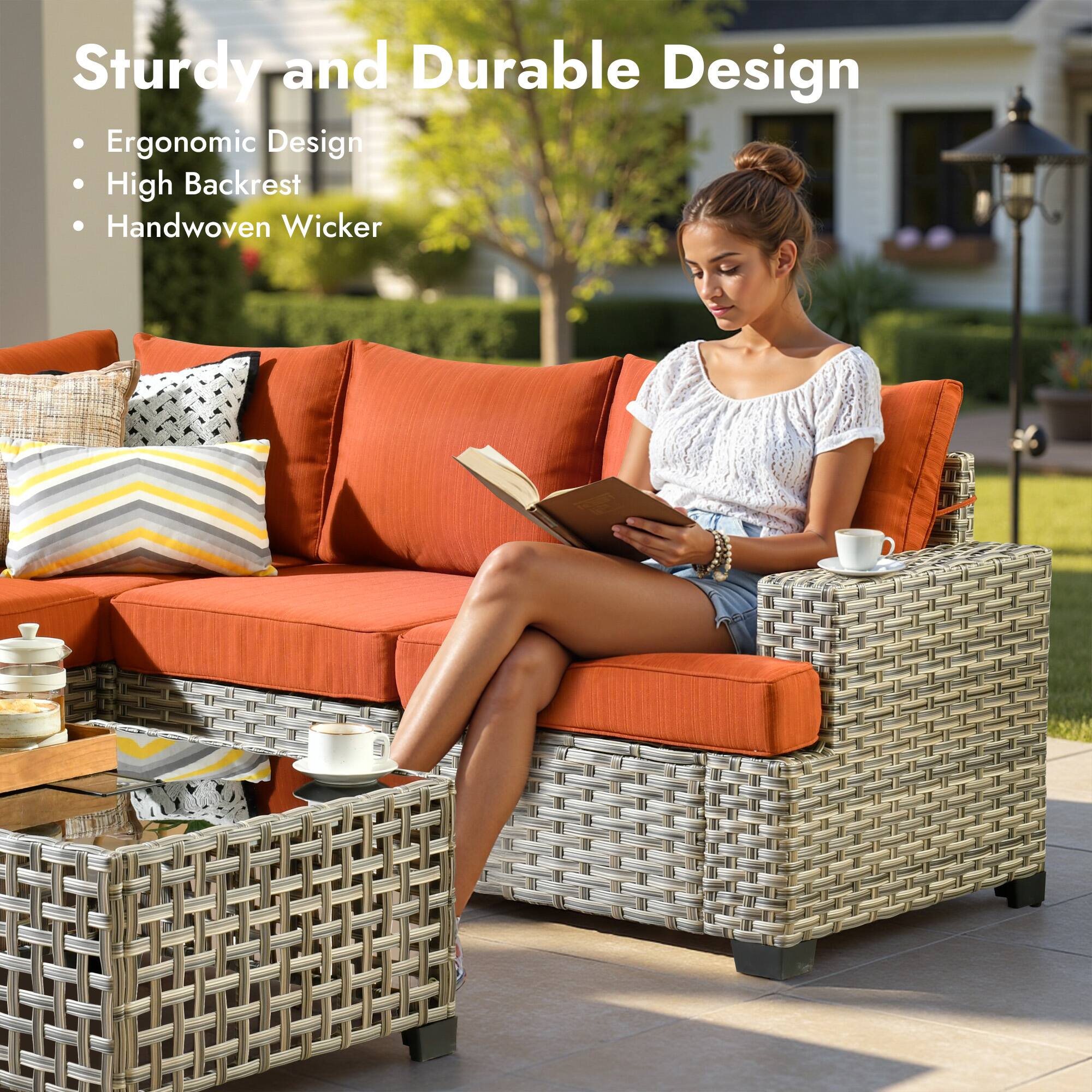 Sturdy and Durable Design  
- Ergonomic Design  
- High Backrest  
- Handwoven Wicker