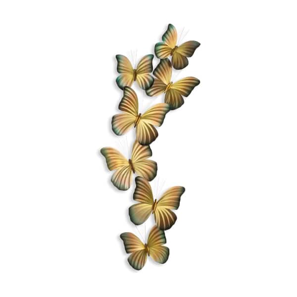 Dapper Styles - Metallic Butterfly Wall Decor - Gold
