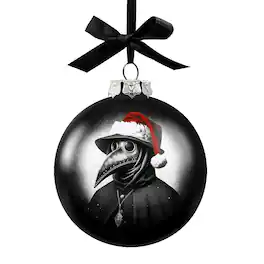 OrnamentallyYou - Plague Doctor Glass Christmas Ornament - Multi-colored
