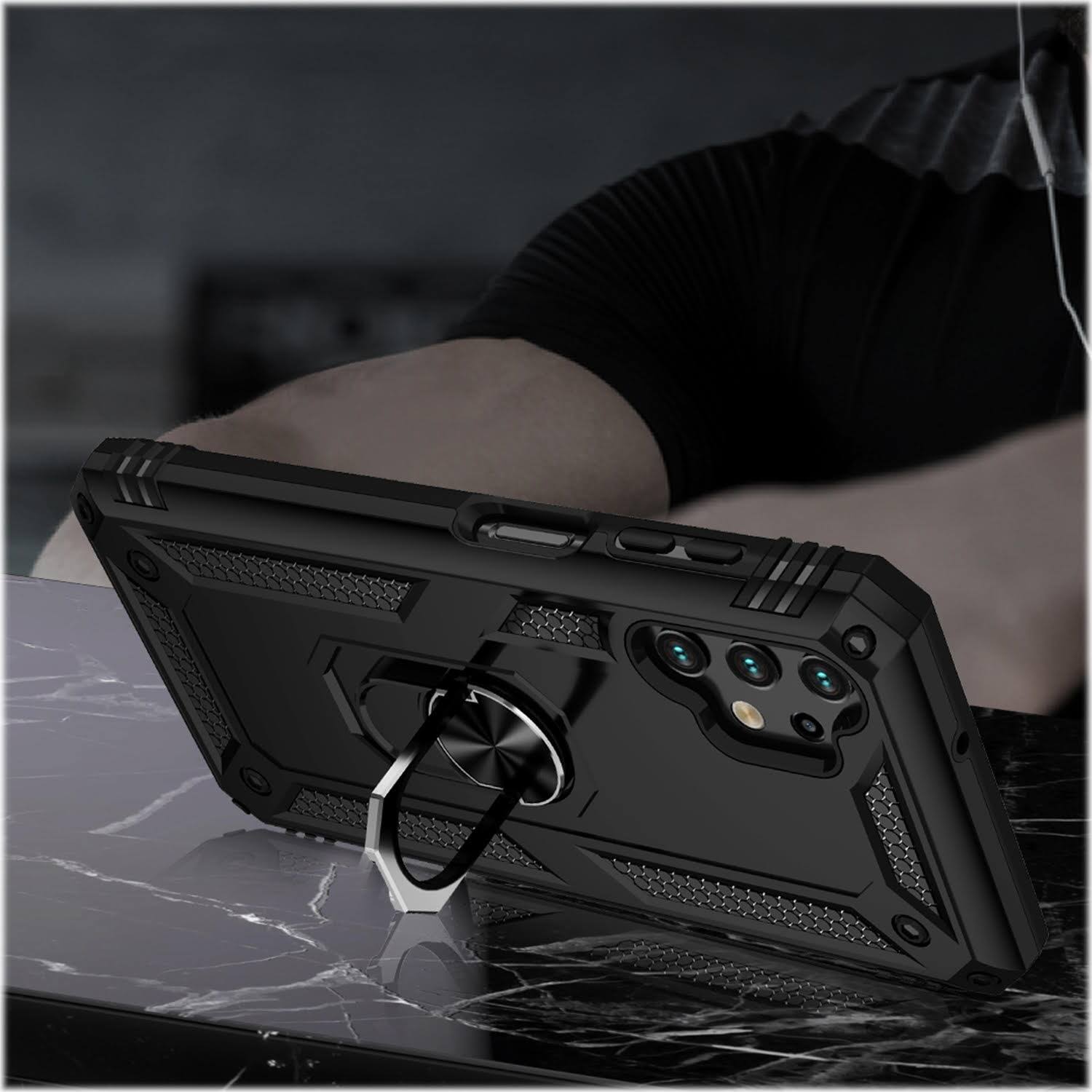 Alt View 15. SaharaCase - Military Kickstand Series Case for Samsung Galaxy A13 4G and A13 LTE - Black.