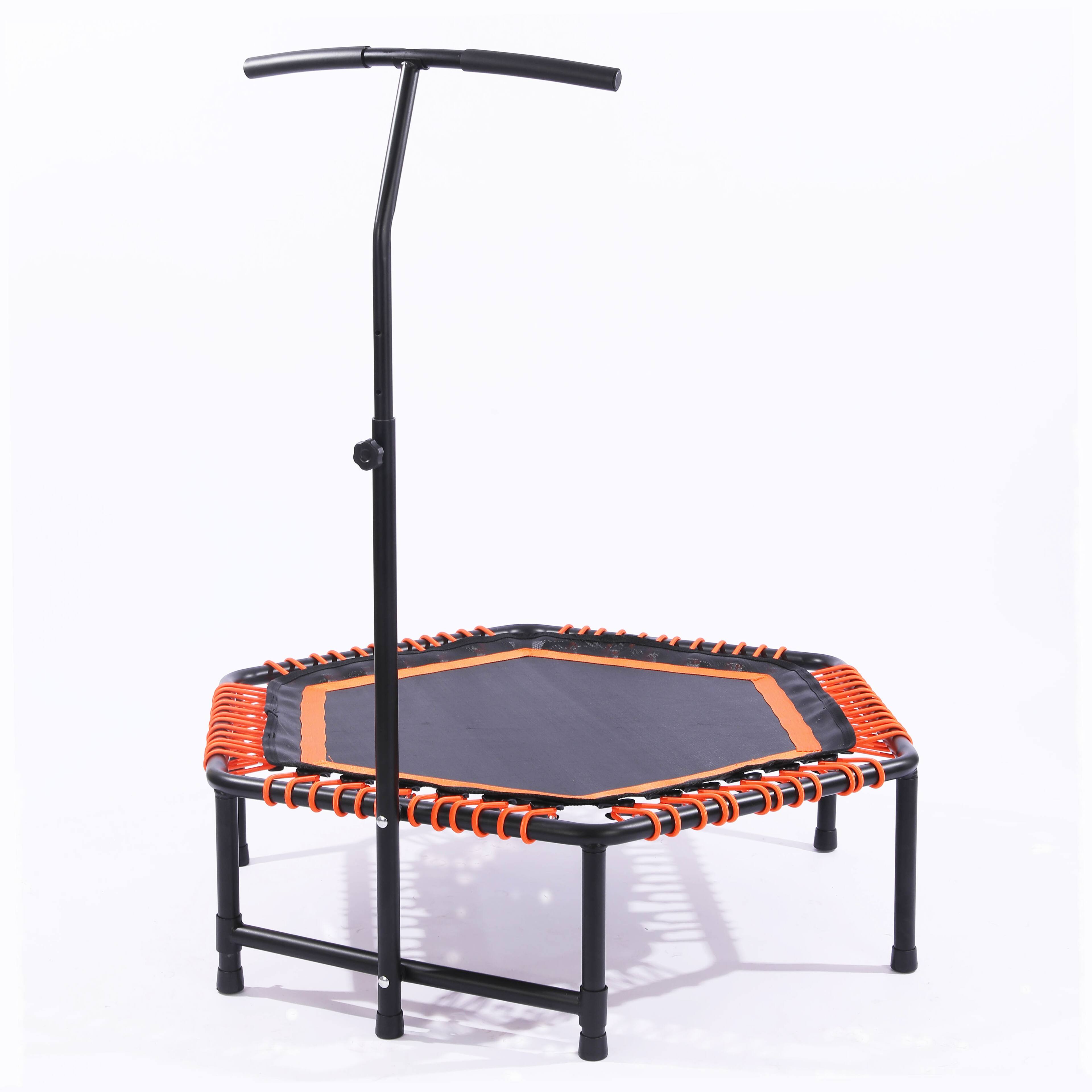 Alt View 8. Ecooso - 48" Fitness Rebounder w/ Adjustable Handlebar, Bungee Cords, Quiet & Stable, Indoor/Outdoor Workout - Orange.