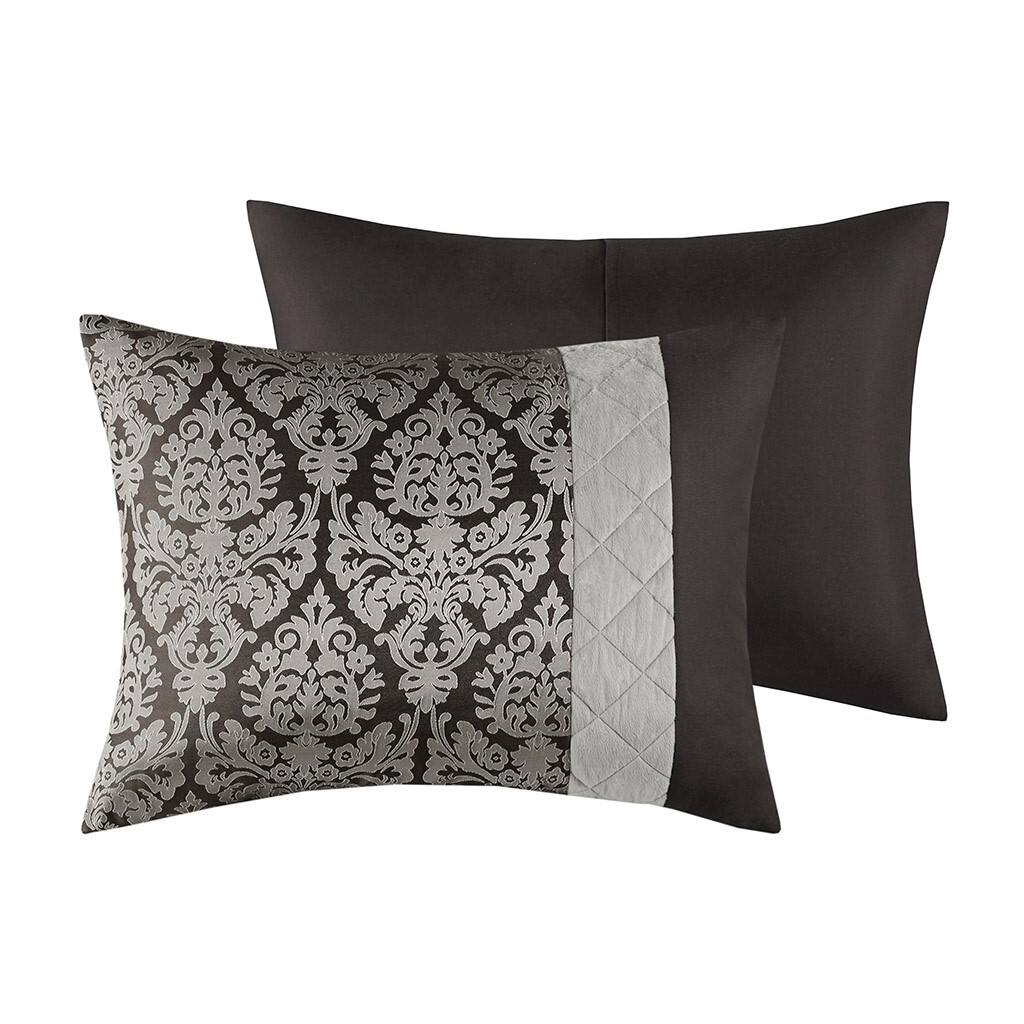 Alt View 4. Gracie Mills - Gracie Mills Delilah 6 Piece Jacquard Comforter Set - Black.