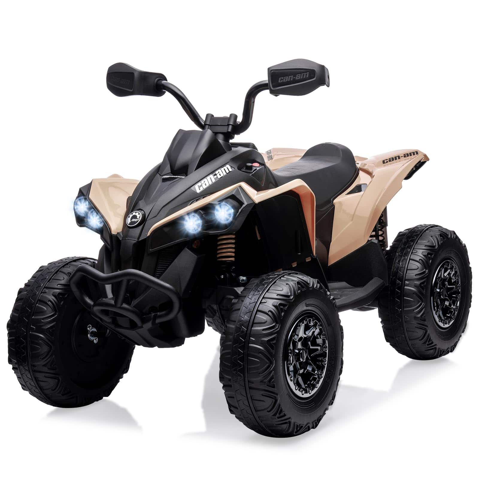 GARVEE - Kids 12V Ride On Electric ATV, Licensed Bombardier BRP Can-Am 4 Wheeler Quad, LED Lights, Music, High/Low Speeds