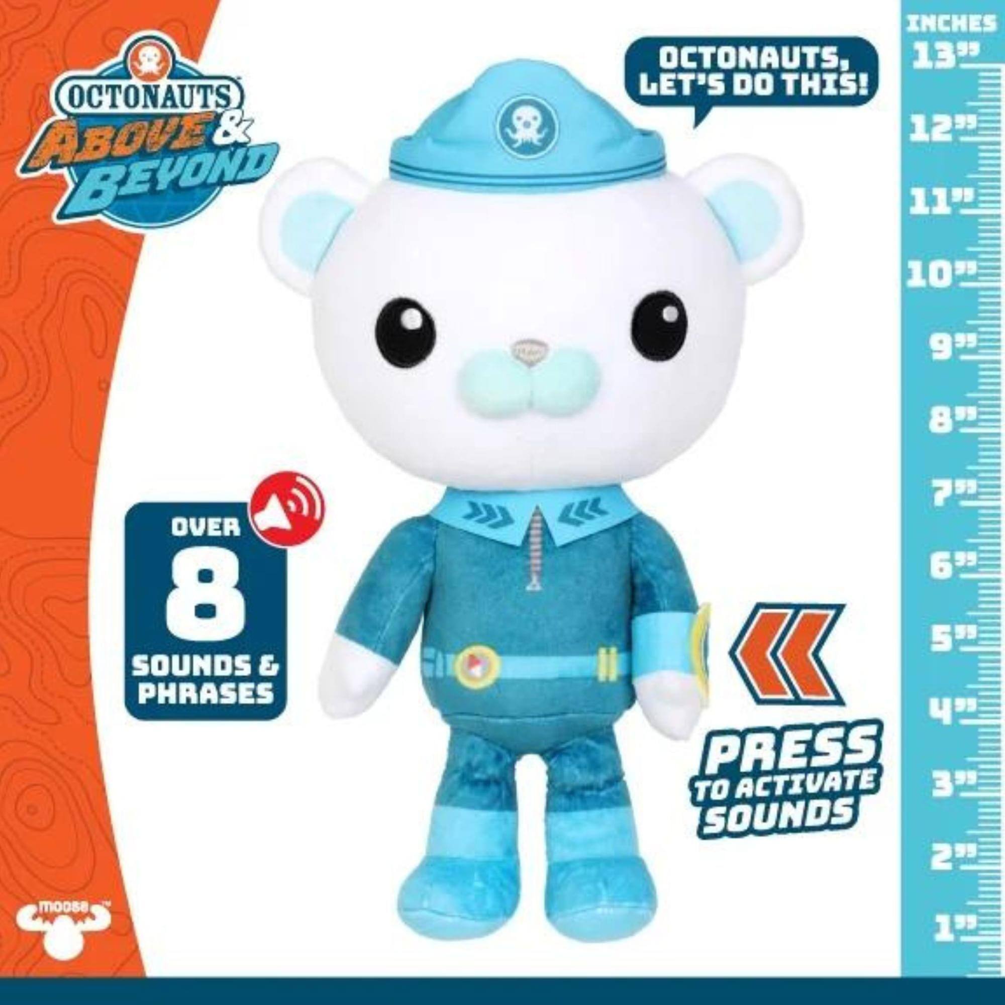 OCTONAUTS ABOVE & BEYOND

OCTONAUTS, LET'S DO THIS!

INCHES
13" 12" 11" 10" 9" 8" 7" 6" 5" 4" 3" 2" 1"

OVER 8 SOUNDS & PHRASES

PRESS TO ACTIVATE SOUNDS