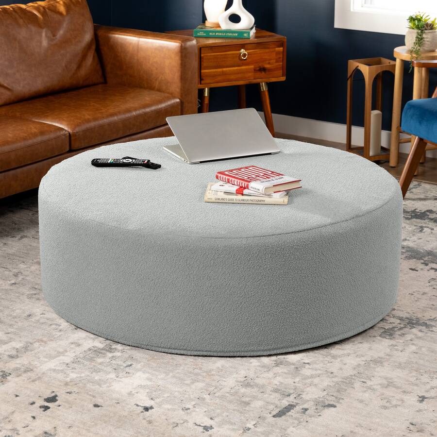 Jaxx Candler Round Couch Oversized Giant Coffee Table Ottoman 44 ...