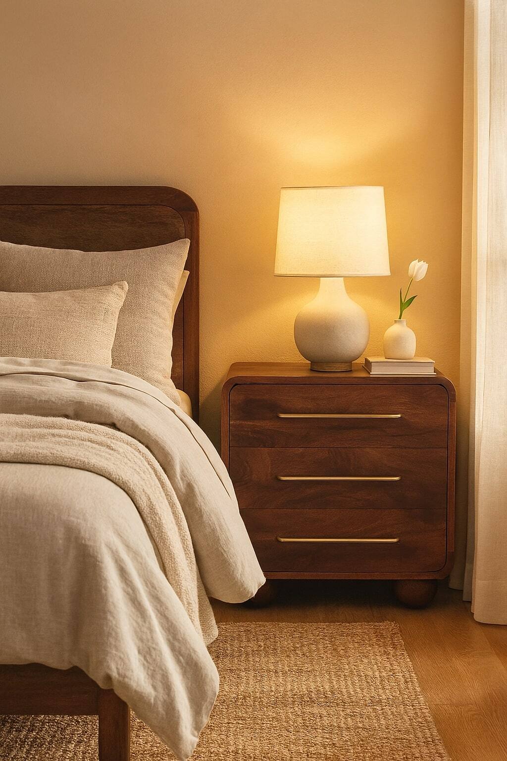Alt View 5. Artisan Furniture - Artisan Furniture Solid Wood 3-Drawer Rounded Chest, Brown - Brown.