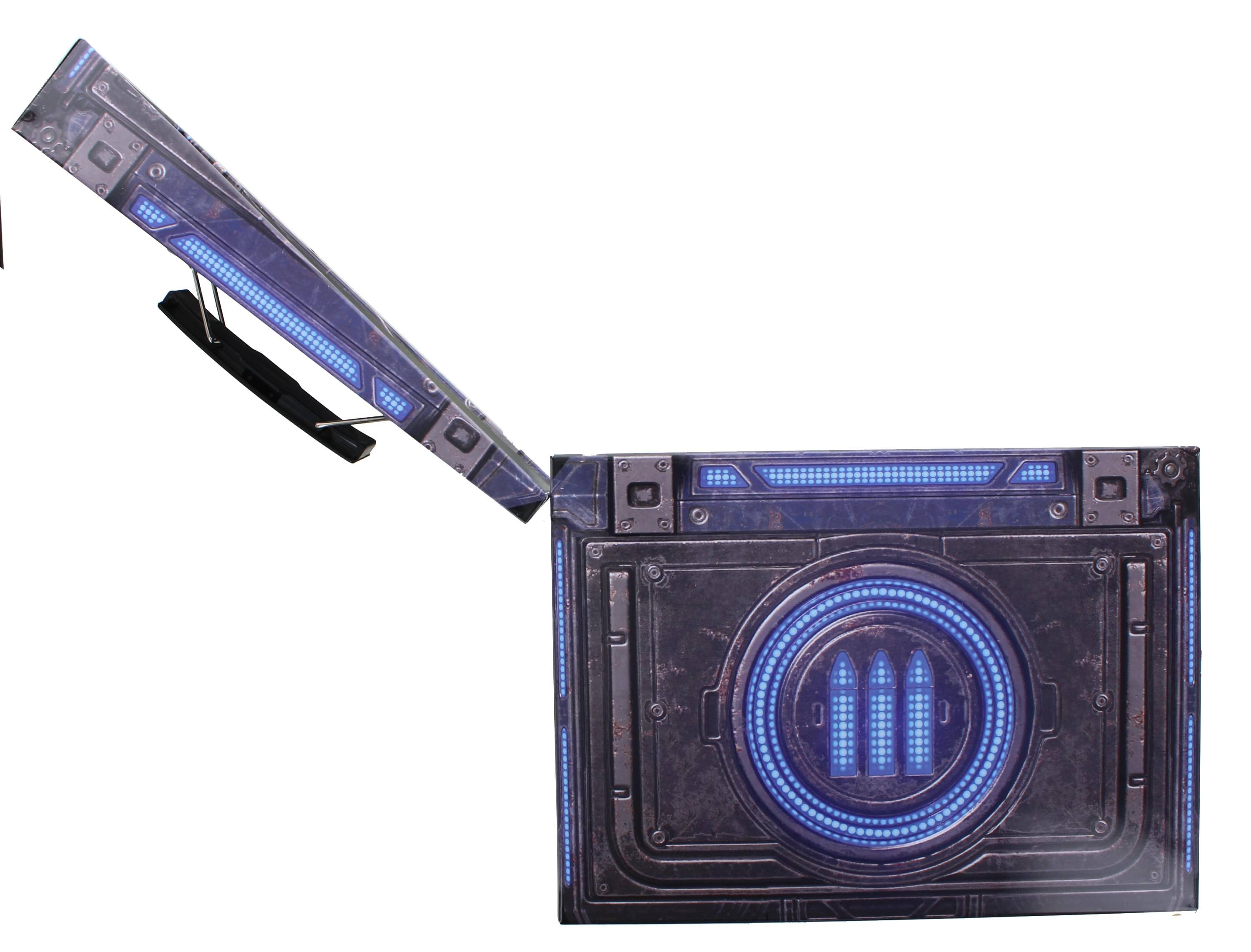 Alt View 1. Toynk - Gears Of War Tin Ammunition Storage Box | Collectible Gears 5 Latched Ammo Crate - Blue.