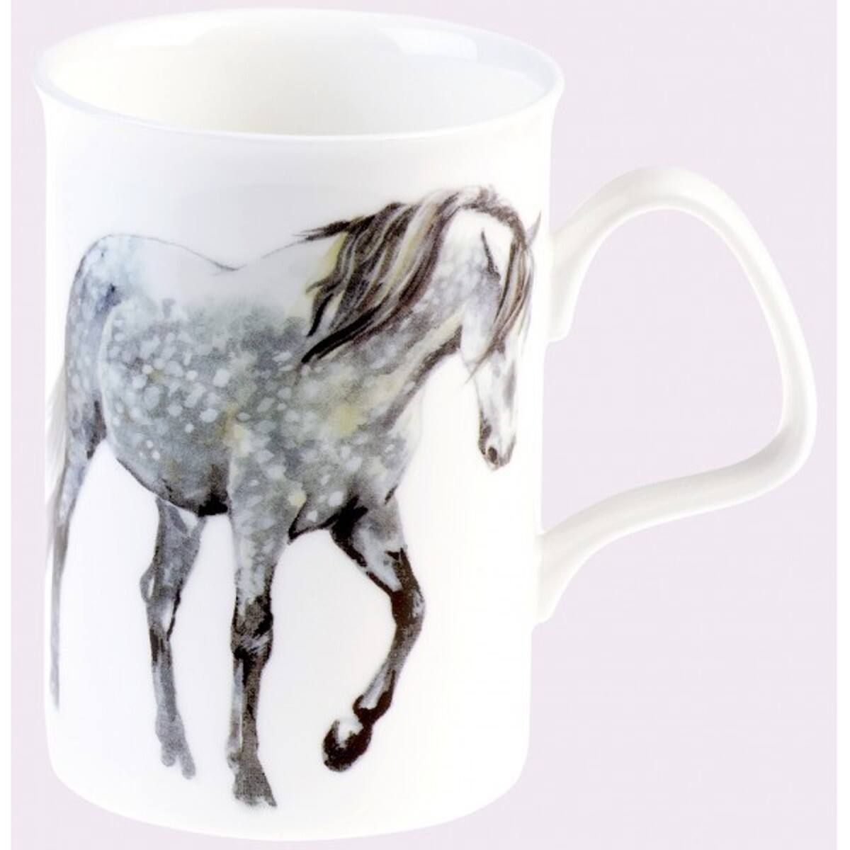 Back. Jiallo - Roy Kirkham Lancaster Mug - My Horse Set of 6, Bone China Ceramic Made in England - Mutli color.