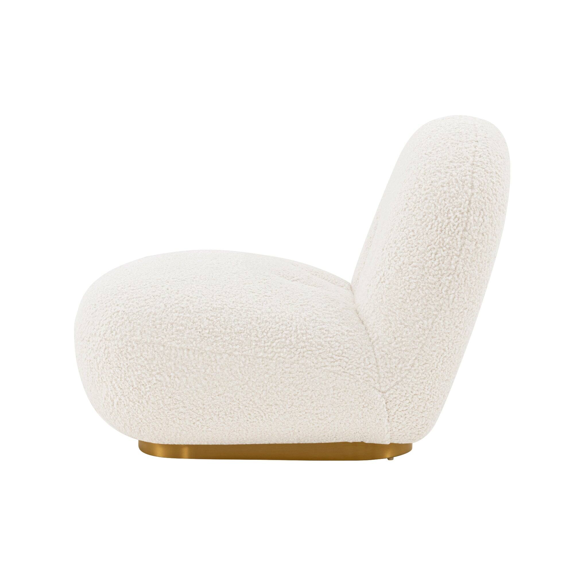Alt View 2. Manhattan Comfort - Edina Modern Boucle Lounge Chair - White.