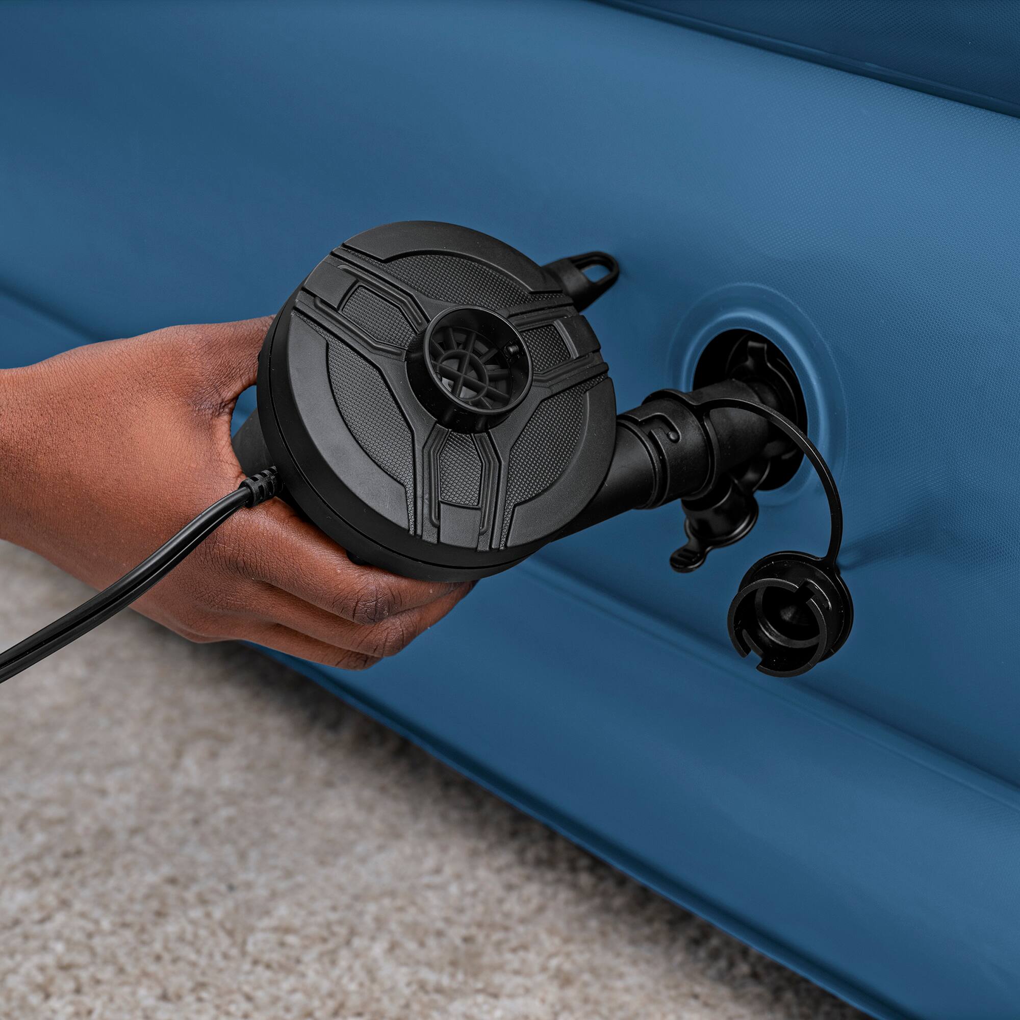 Alt View 3. Bestway - Coleman: 16" SupportRest Plus - Queen & Pump - Blue.