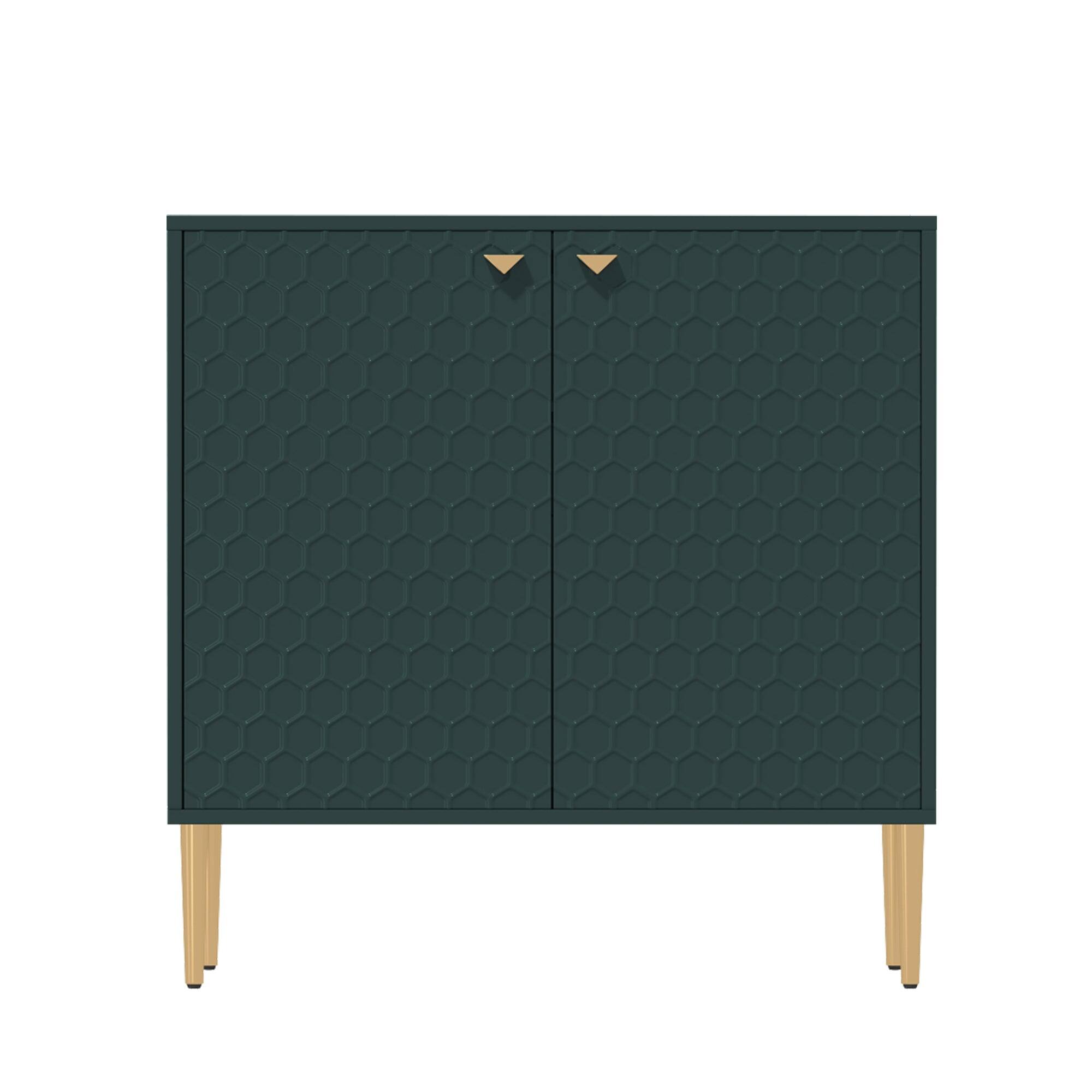 Alt View 1. Boyel Living - Boyel Living 2 Door Cabinet Storage Cabinet - Green.