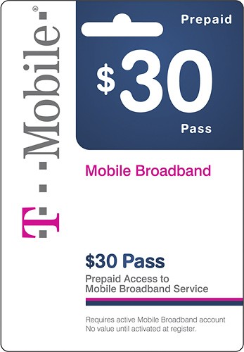  T-Mobile Prepaid - $30 Wireless Airtime Refill Card