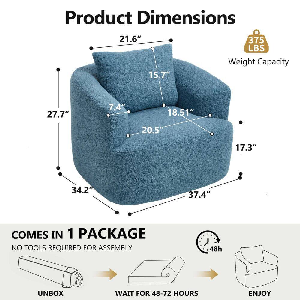 Product Dimensions  
21.6" x 15.7" x 27.7" x 7.4" x 20.5" x 18.51" x 34.2" x 37.4"  
Weight Capacity: 375 LBS  

COMES IN 1 PACKAGE  
NO TOOLS REQUIRED FOR ASSEMBLY  

UNBOX  
WAIT FOR 48-72 HOURS  
ENJOY