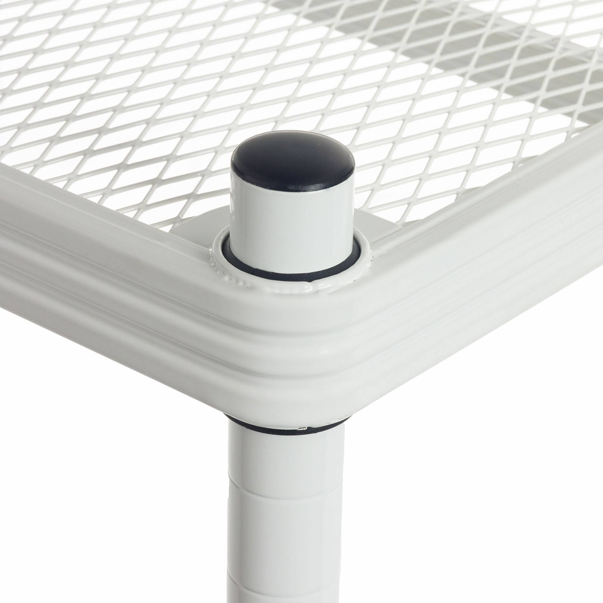 Alt View 8. Design Ideas - Design Ideas MeshWorks Metal Storage Utility Wood Top Shelving Unit Rack, Silver - Silver.