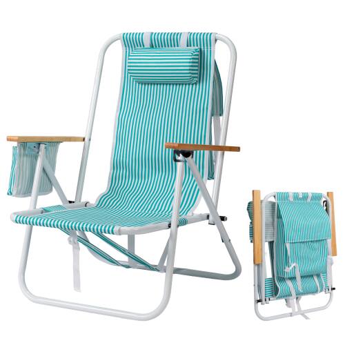 Mint Green & White Stripes