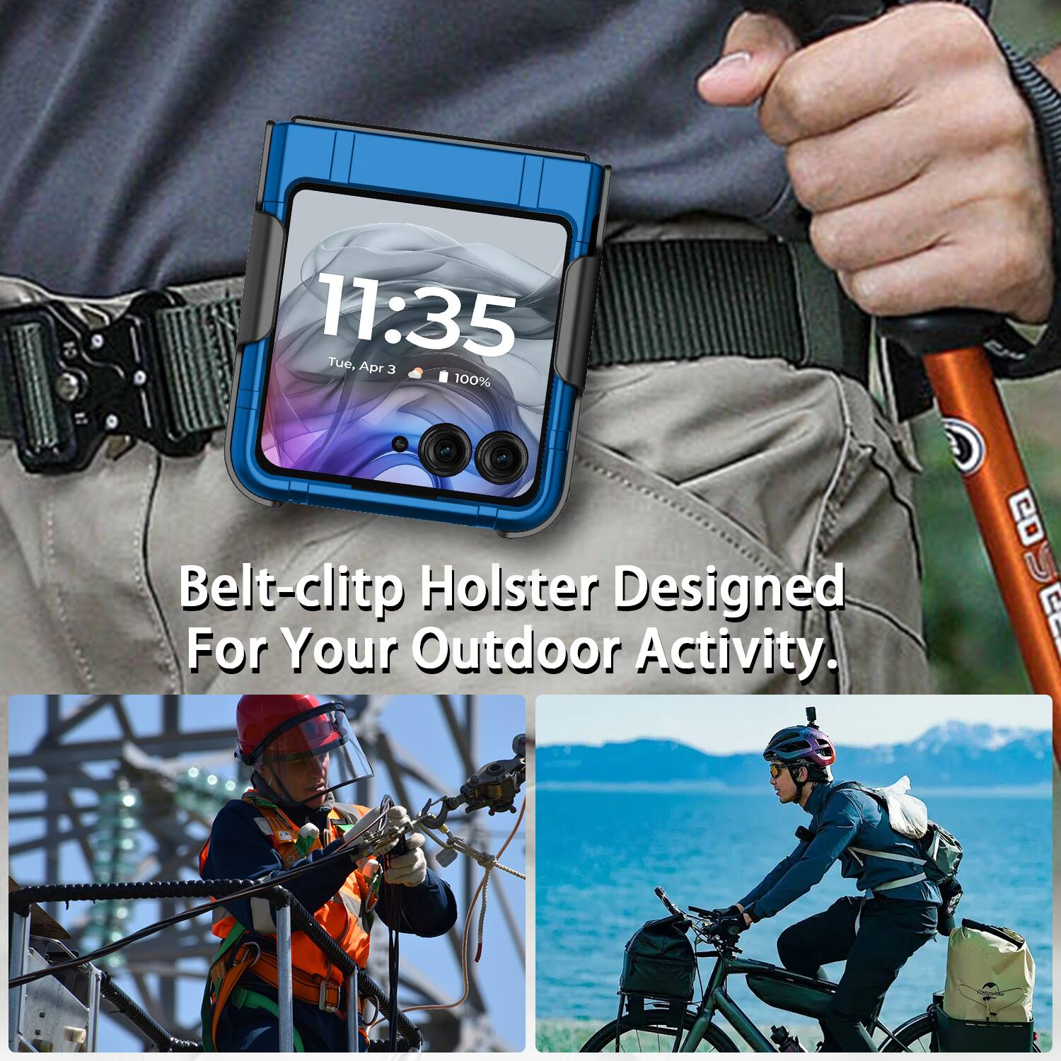 11:35 Tue, Apr 3 100% Belt-clipt Holster Designed For Your Outdoor Activity.