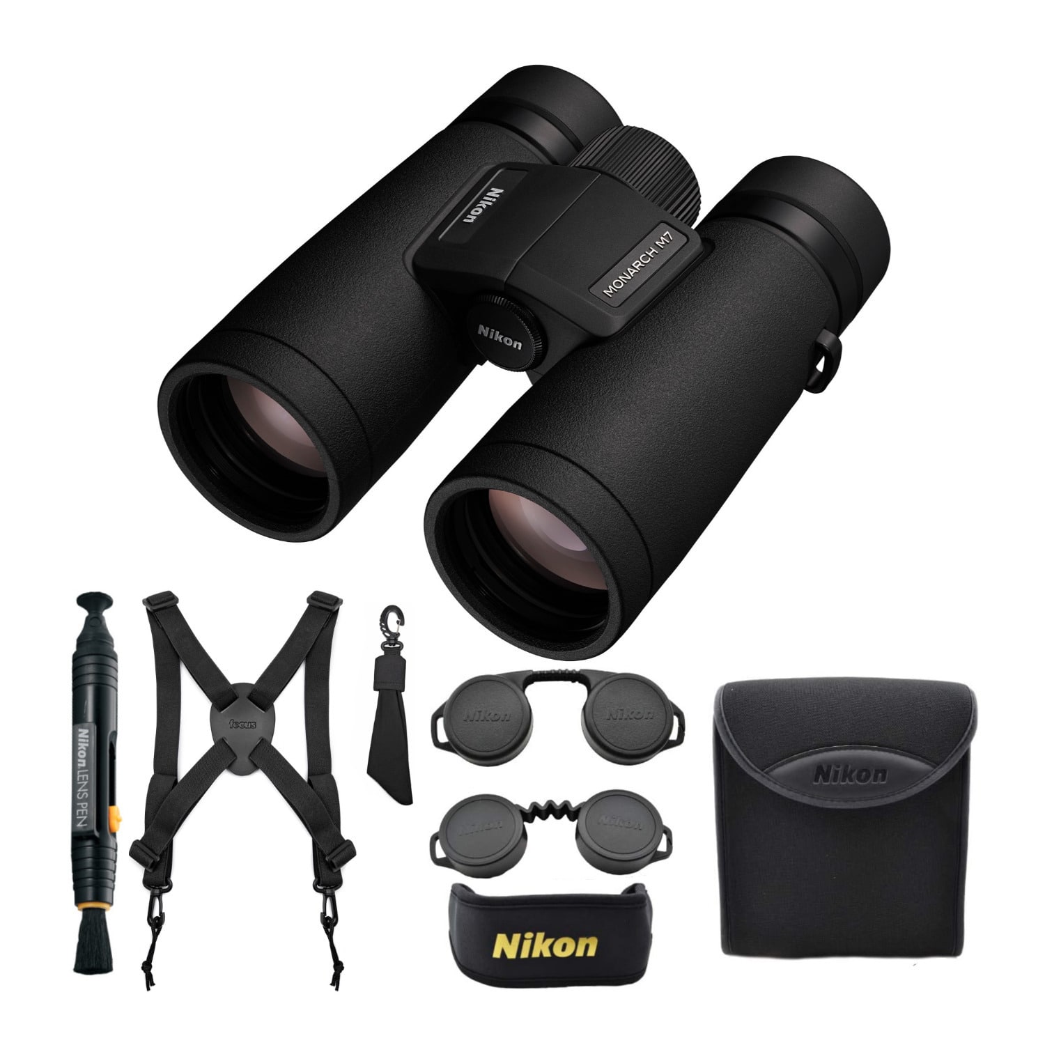 Monarch M7 10x42 Binocular with Nikon Lens Pen and Harness