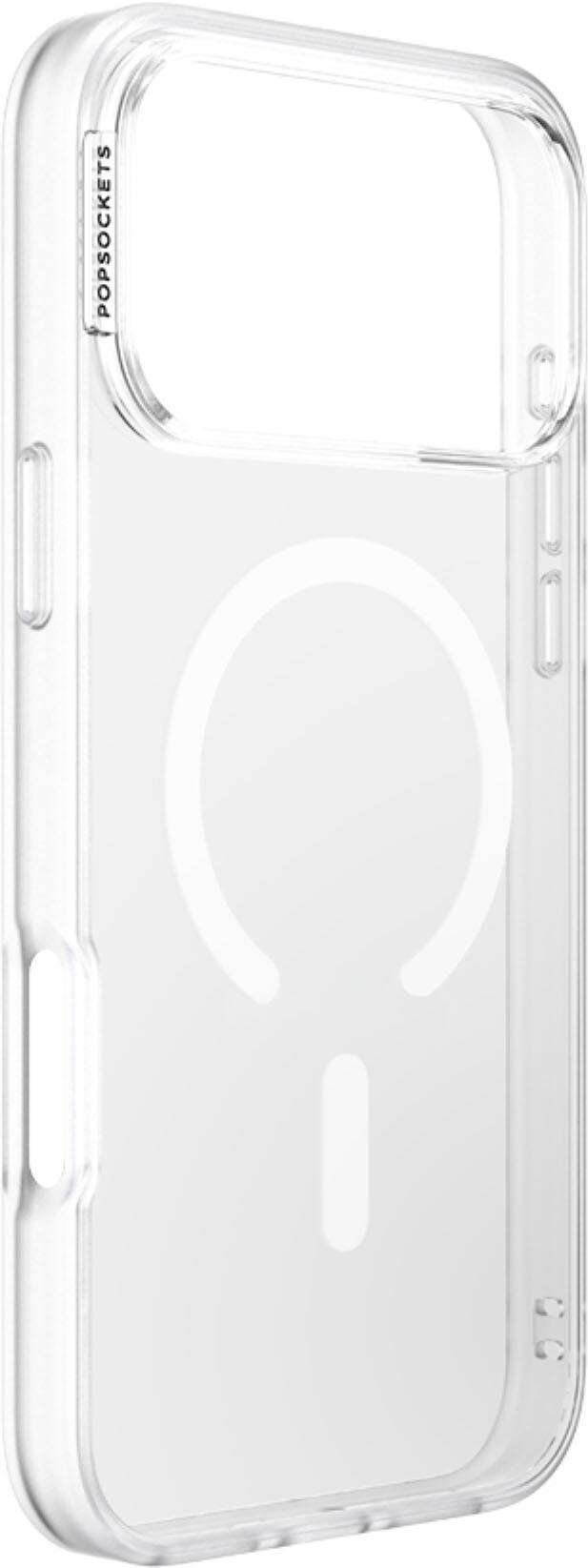 Back. PopSockets - MagSafe PopCase for iPhone 17 Pro Max Case with Customizable Graphic Case Insert (digital code) - Clear.