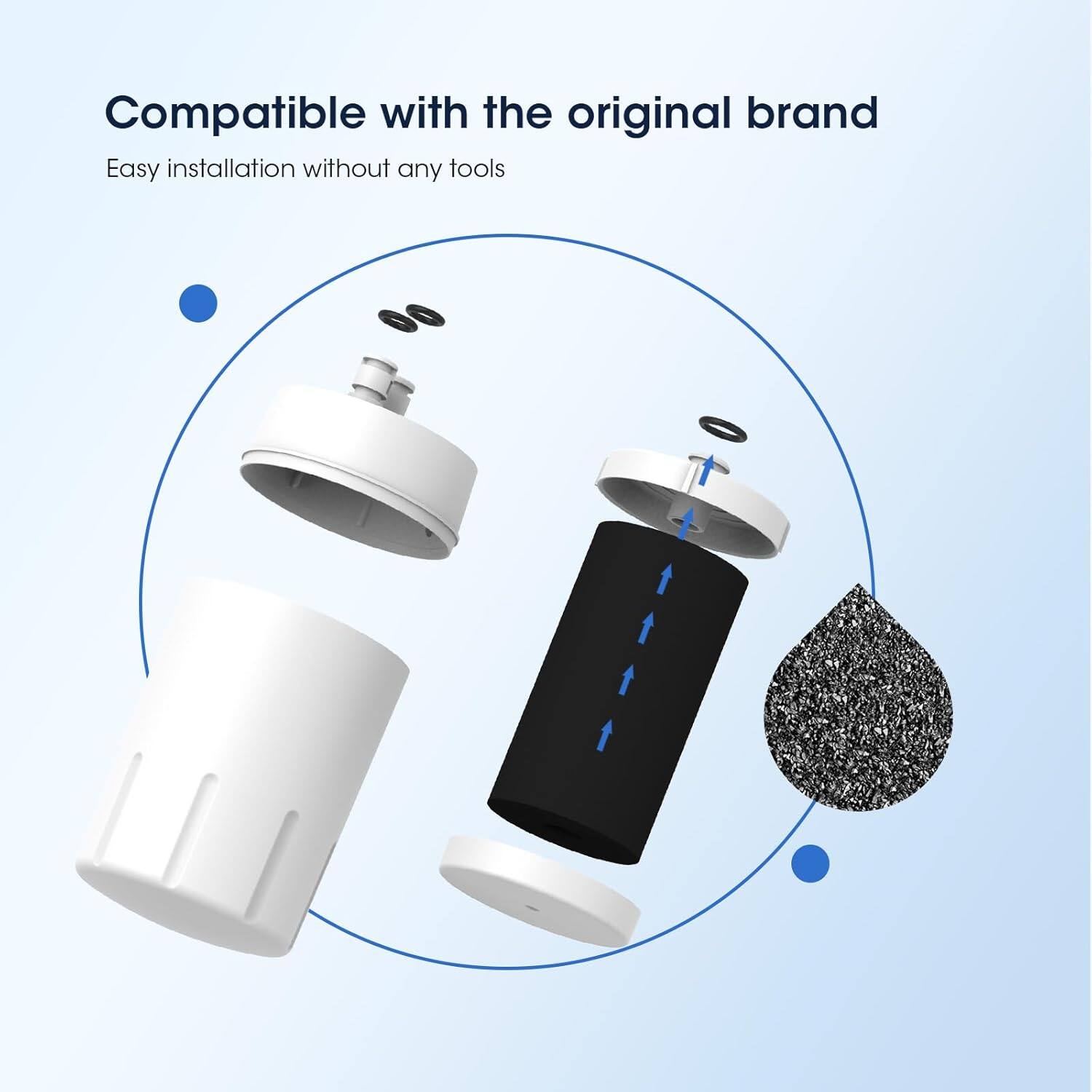 Compatible with the original brand  
Easy installation without any tools