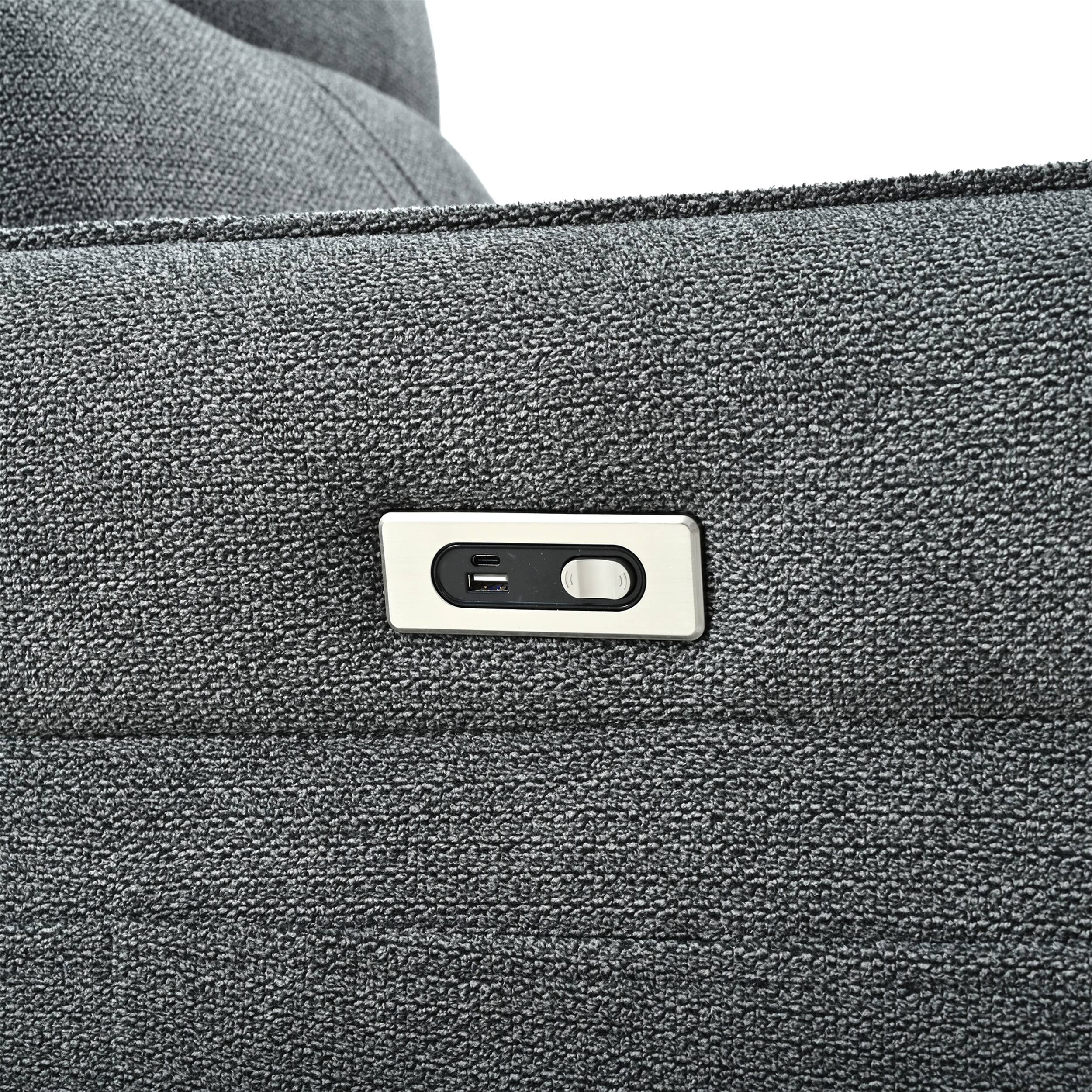 Alt View 4. TinyHomie - 270 Power Swivel Rocker Recliner Chair for Adults Swivel Rocking Recliner Chair Electric Nursery Glider Recliners - Gray.