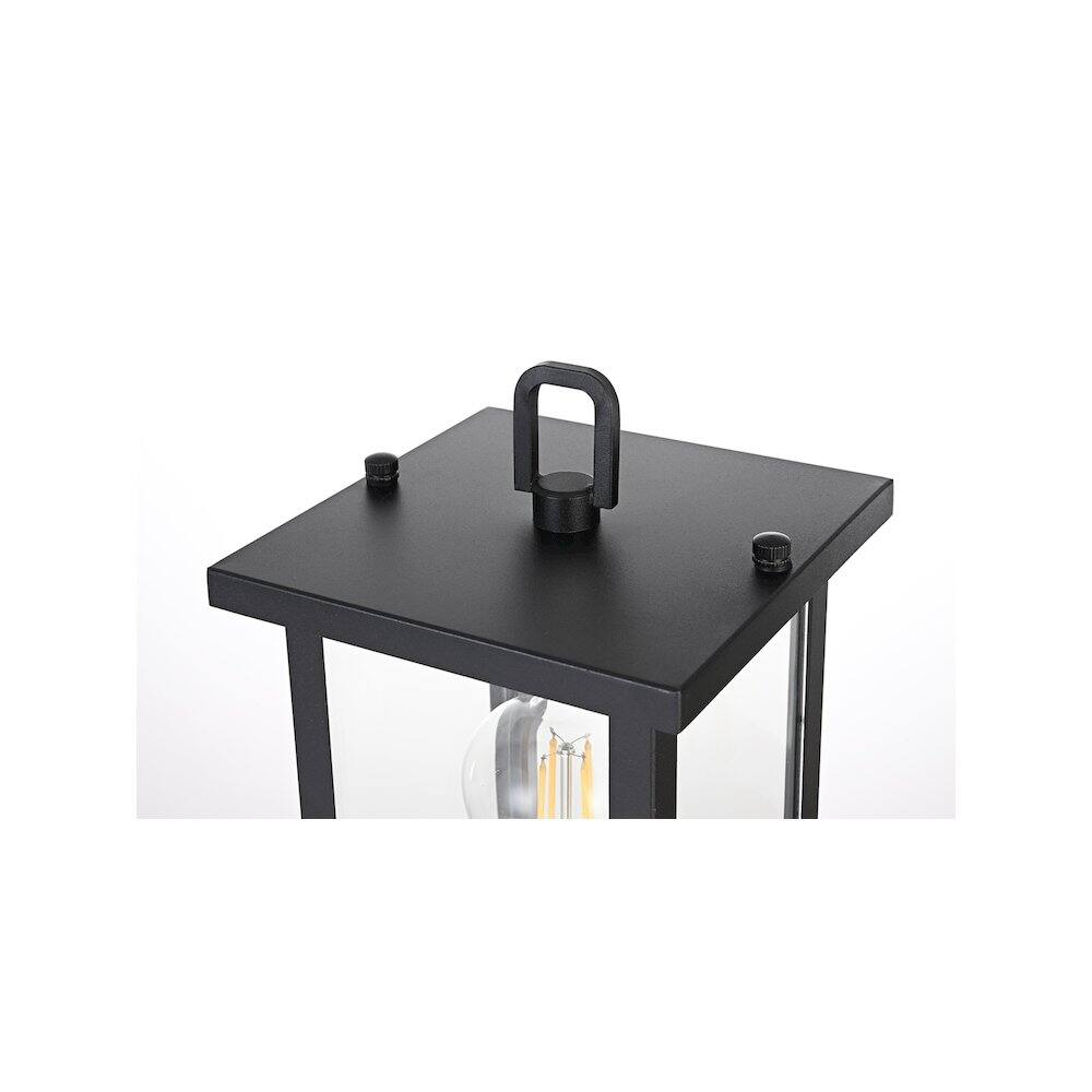 Alt View 2. Elegant Lighting - Venango 7 inch Outdoor Pendant in Black - Black.