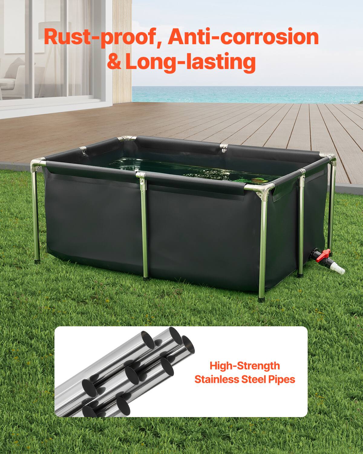 Rust-proof, Anti-corrosion & Long-lasting  
High-Strength Stainless Steel Pipes