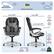 Left. Serta - Amplify Work or Play Ergonomic High-Back Faux Leather Swivel Executive Chair with Mesh Accents - Black and Gray.