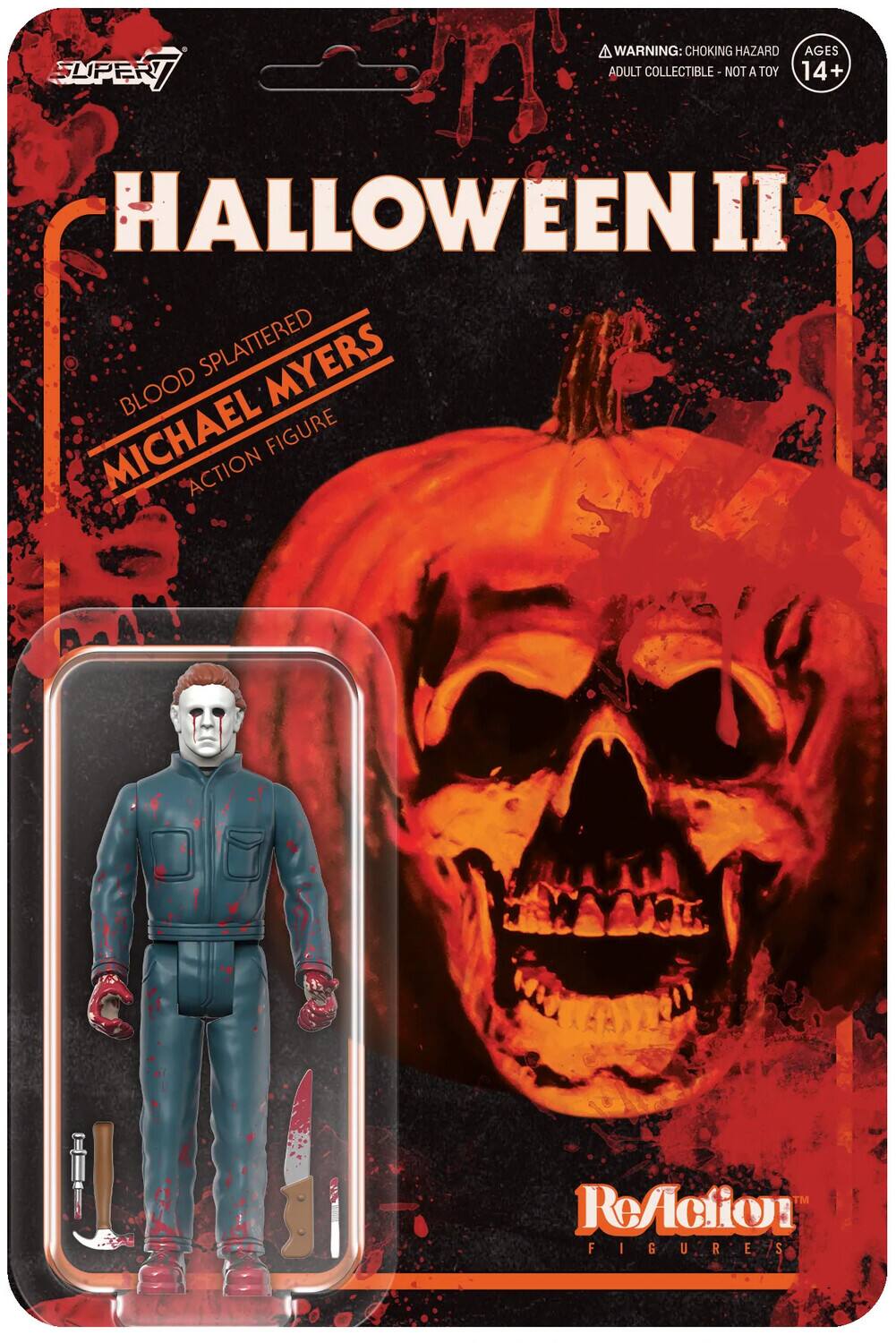 Super7 - Halloween 2 ReAction Wave 1 - Michael Myers (Blood Splatter WHOLESALE EXCLUSIVE) - COLLECTIBLES - Multicolor