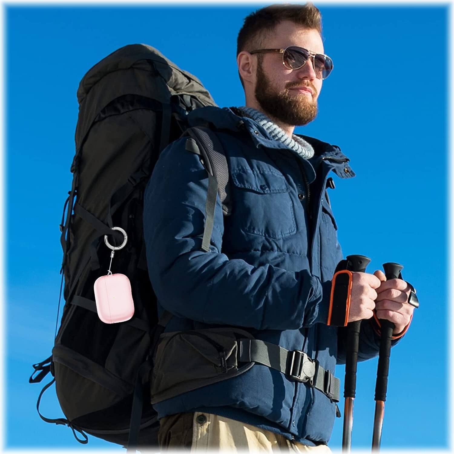 Alt View 18. SaharaCase - Hybrid Flex Series Case for Apple AirPods Pro (2nd Generation) - Transparent Pink.