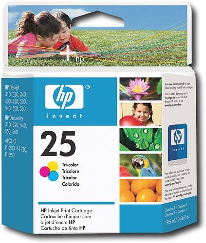Front Standard. HP - 25 Inkjet Cartridge - Multicolor.