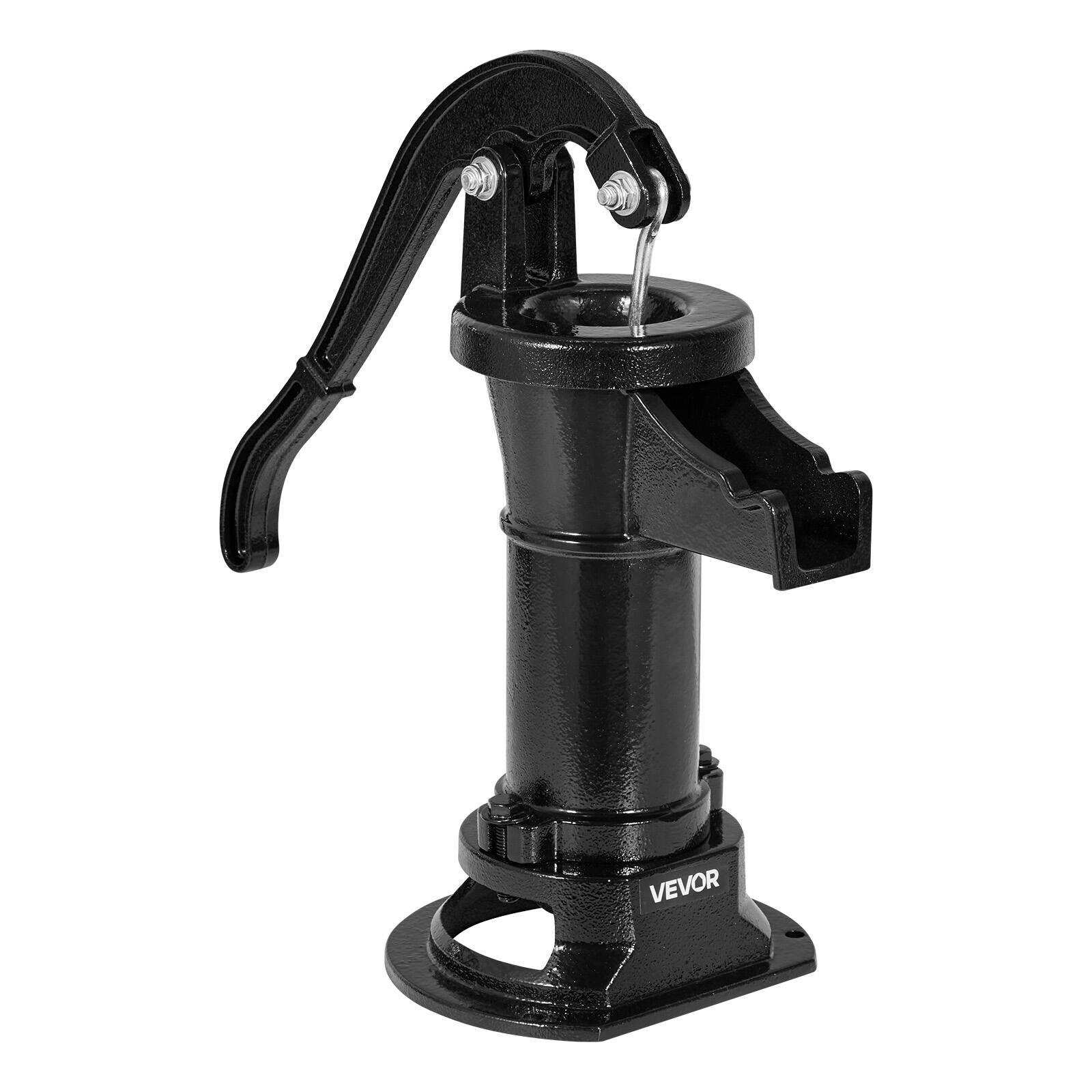 Alt View 5. VEVOR - Well Hand Pitcher Pump, 25 ft Maximum Lift, Antique Cast Iron Manual Hand Water Pump, NPT 1-1/4 in Connection - Black.