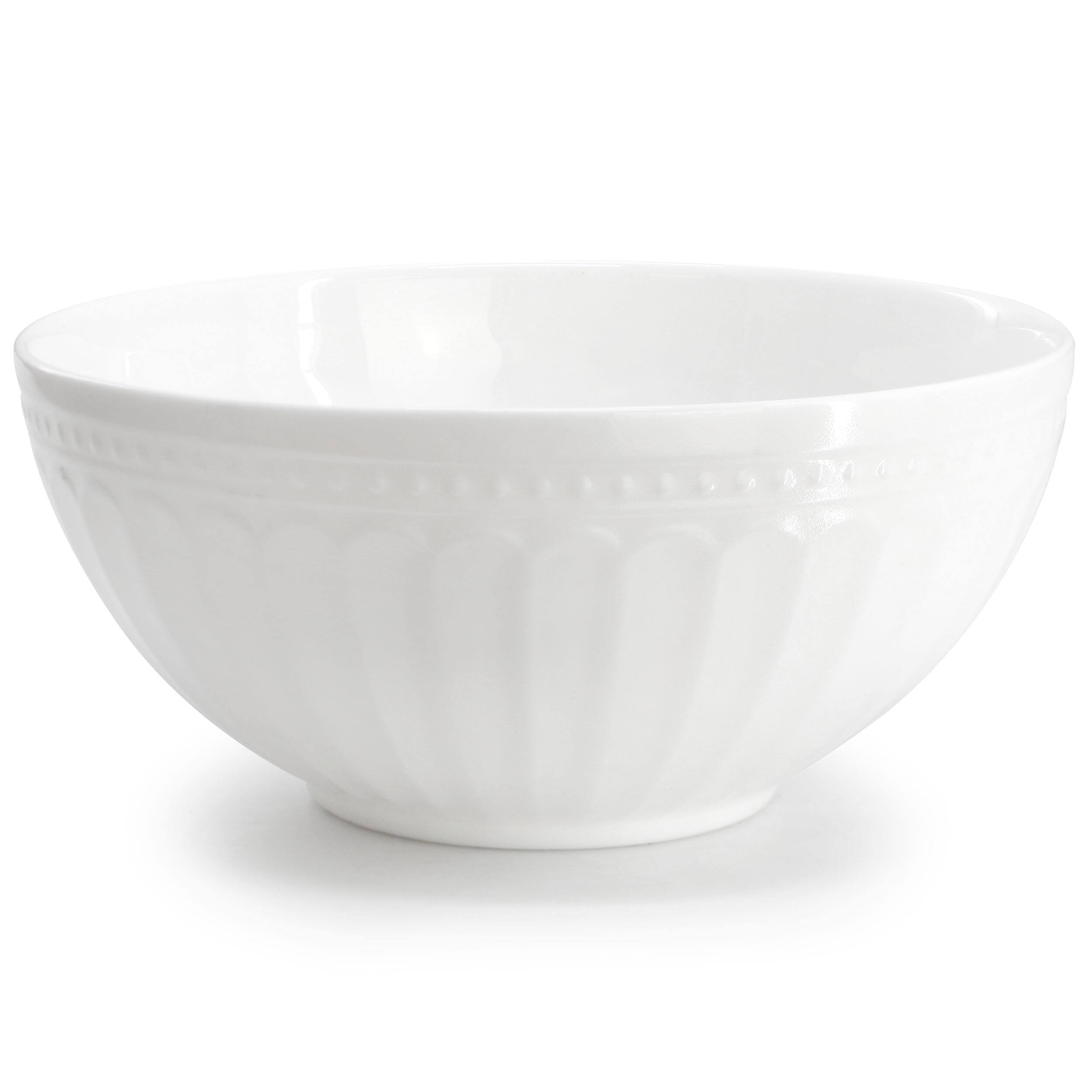 Alt View 2. Gibson - Ultra by Gibson Swanton Arch 12 Piece Break Resistant Opal Glass Dinnerware Set in White - White.