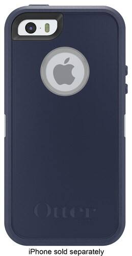 Front. Otterbox - Defender Series Hard Shell Case for Apple iPhone 5 and 5s - Gunmetal Gray/Admiral Blue.