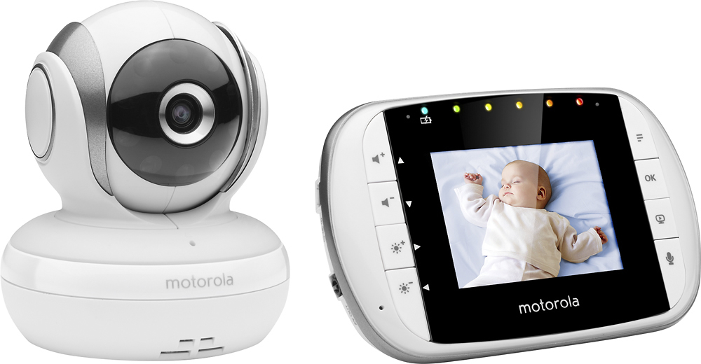 Manga Pligt inden for Motorola Wireless Video Baby Monitor White MBP33S - Best Buy