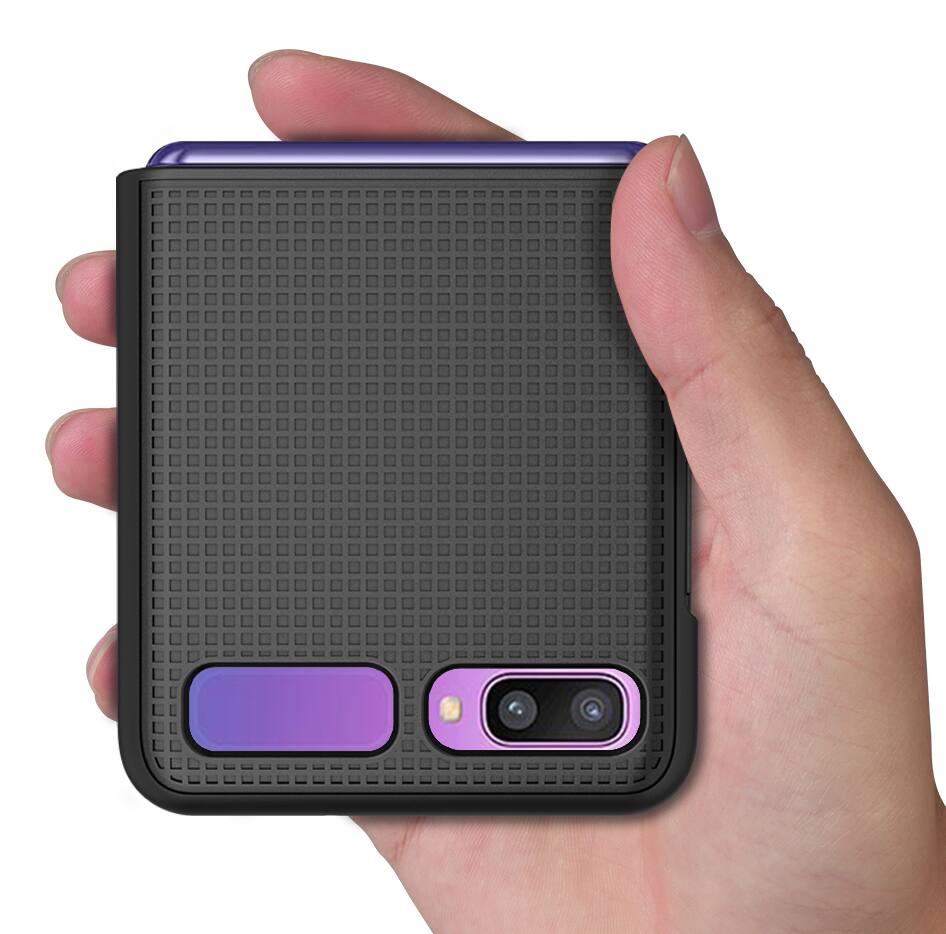 Alt View 8. Nakedcellphone - Slim Case and Belt Clip Holster Combo for Samsung Galaxy Z Flip 5G (1st and 2nd Gen) - Black.