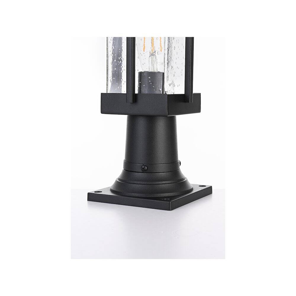 Back. Elegant Lighting - Livingston 7 inch Outdoor Pendant in Black - Black.