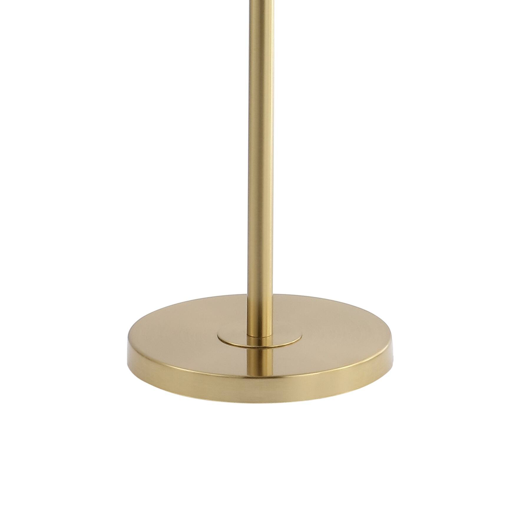 Alt View 3. Jonathan Y - Billy 66.5" 3-Light Modern Contemporary Iron LED Floor Lamp, Brass Gold - Brass Gold.
