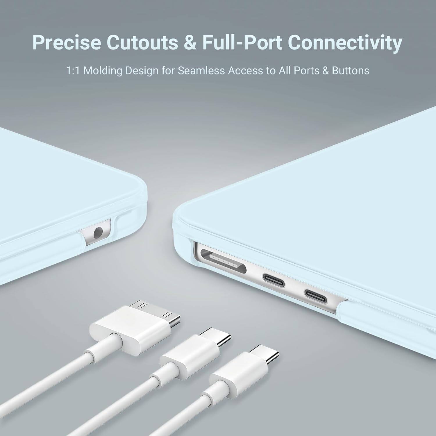 Precise Cutouts & Full-Port Connectivity  
1:1 Molding Design for Seamless Access to All Ports & Buttons
