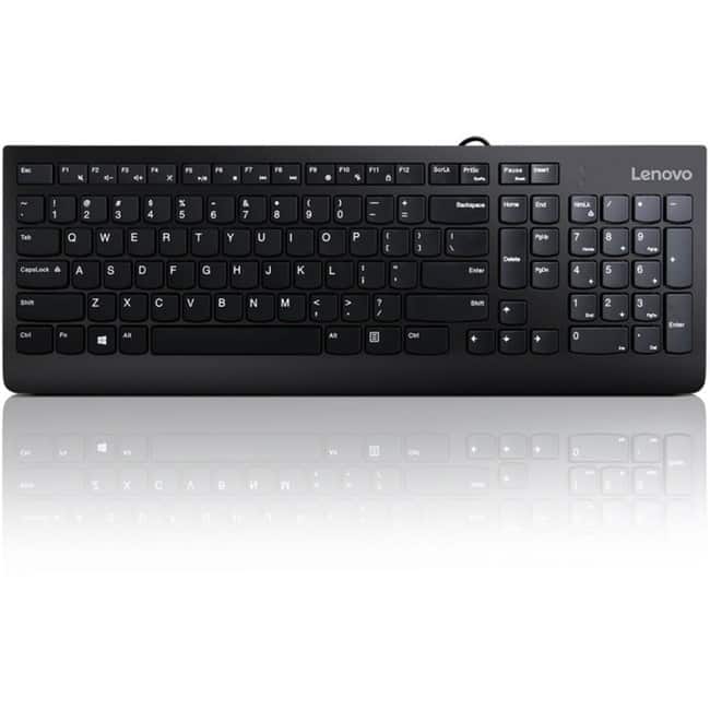 Lenovo - 300 USB Keyboard - US English - Cable Connectivity - USB Interface - English (US) - Black