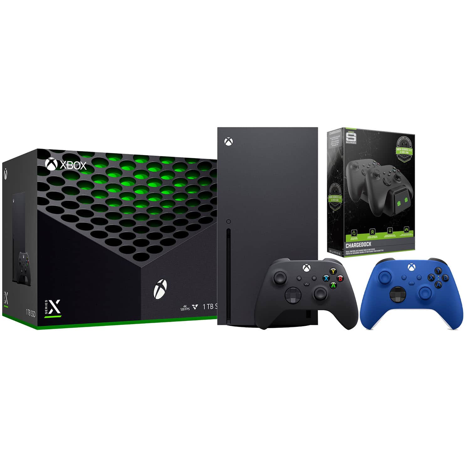 Xbox Series X 1TB Disc Console with Extra Controller and Charge Dock Bundle